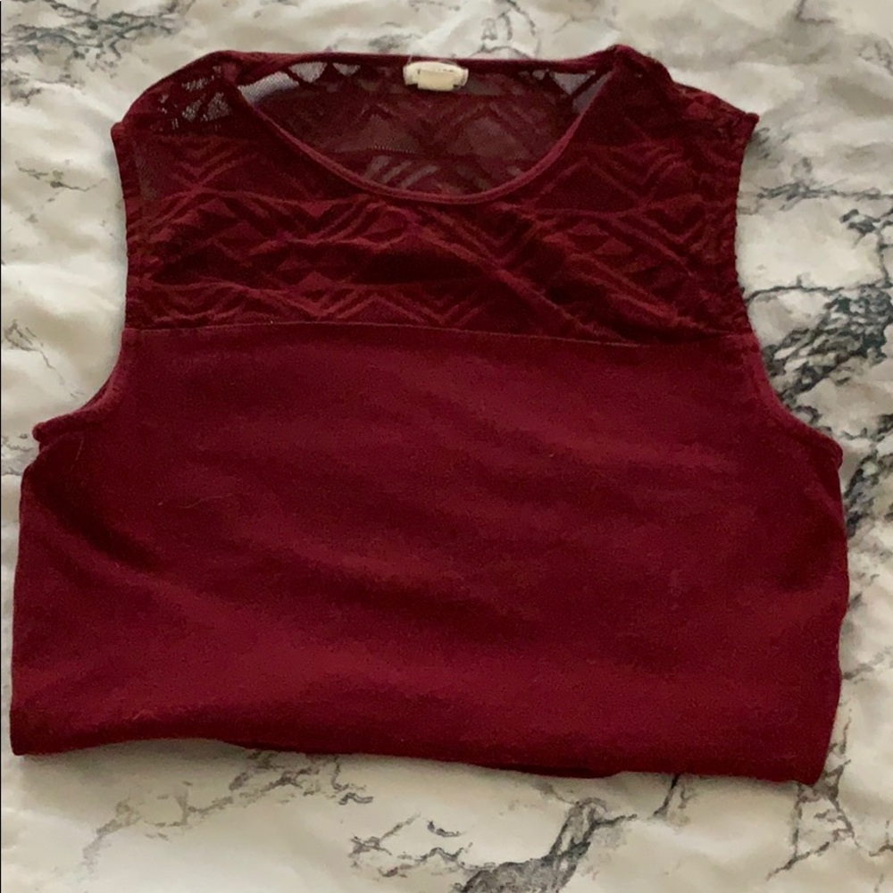 Burgundy crop top